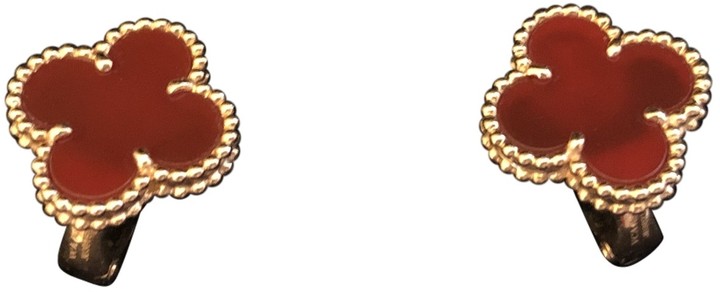 Van Cleef & Arpels red Pink gold Earrings