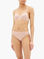 Thumbnail for your product : Araks Tamara Floral-lace Soft-cup Bra - Beige