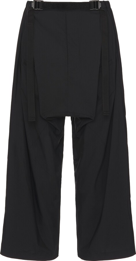 Acronym P30BL-E Encapsulated Ultrawide Drawcord Trouser in Black