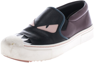 fendi monster slip on sneakers