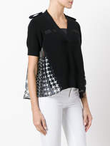 Thumbnail for your product : Sacai houndstooth panel knitted top