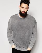 Thumbnail for your product : ASOS Oversized Sweatshirt With Acid Wash