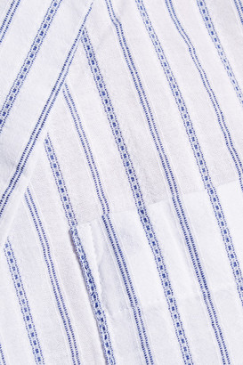 Equipment Keira Knotted Striped Cotton Top