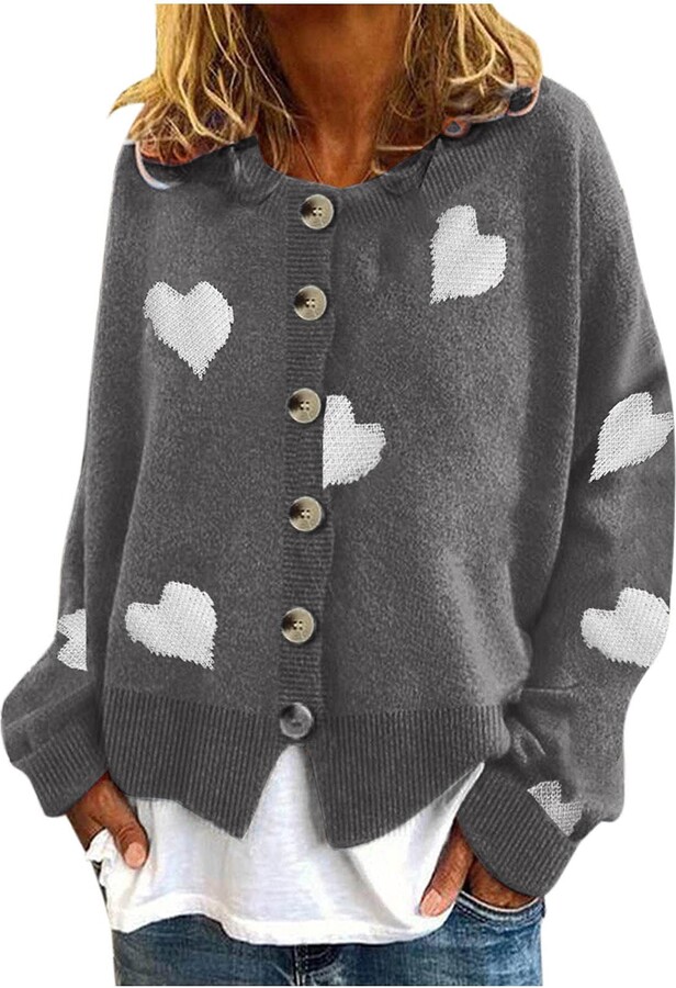 QIQIU Womens Plush Hooded Plus Size Buttons Cardigan Loose Wool Winter Warm Casual Coat Outwear 