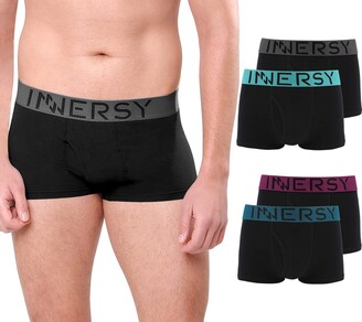INNERSY Mens Underwear Trunks Multipack Fly Opening Boxer Shorts