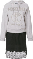 Moschino logo studded hoodie 