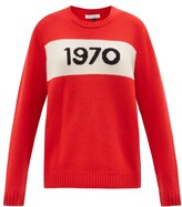 Thumbnail for your product : Bella Freud 1970-intarsia Merino-wool Sweater - Red
