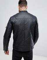 Thumbnail for your product : ASOS Design Faux Leather Racing Biker Jacket