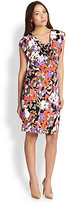 Thumbnail for your product : HUGO BOSS Floral Cap-Sleeve Jersey Dress