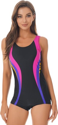 Girls’ Boyleg One-Piece Swimsuit – Athletic Racerback Rashguard Swimwear For Pool & Beach