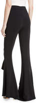Thumbnail for your product : Cushnie High-Waist Flare-Leg Stretch-Viscose Pants with Ruffle Cuffs