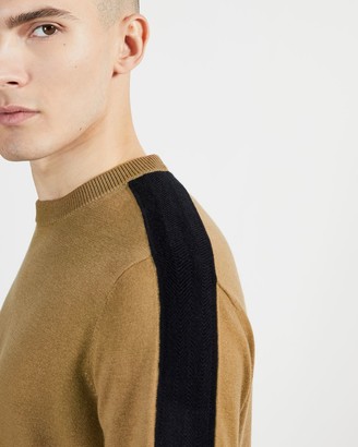 Ted Baker Crew Neck With Overarm Stripe
