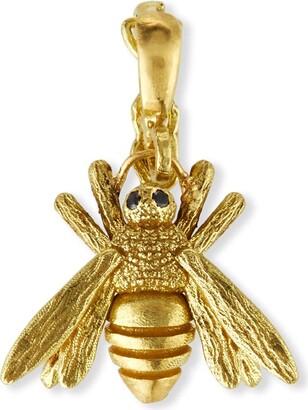 Dominique Cohen 18k Yellow Gold Bee Charm with Black Diamonds