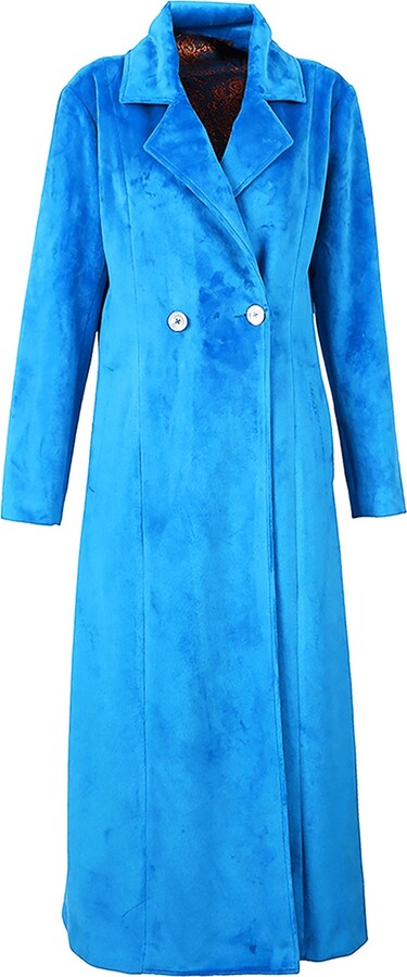 Yvette LIBBY N'guyen Paris - Women - Fashion Faux Fur Manteau - Ibiza Blue  - Ibiza - ShopStyle Coats