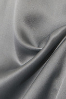 Thumbnail for your product : Equipment Anika Silk-satin Midi Dress - Dark gray