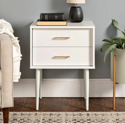 George Oliver Olivia Modern Nightstand - White