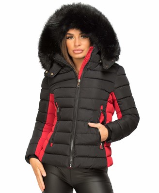 ladies quilted puffer jacket