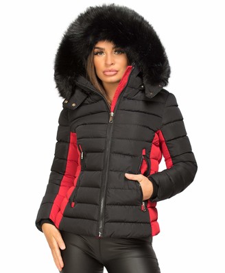 Red Padded Jackets With Fur Hood | Shop the world's largest collection of  fashion | ShopStyle UK