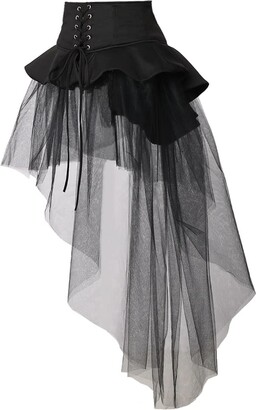 BPURB Steampunk Women's Tulle Skirts Waist Belt for Women Ruffles