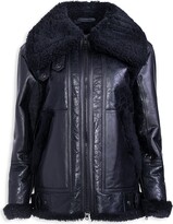 Thumbnail for your product : Wolfie Fur Shearling Zip Up Jacket