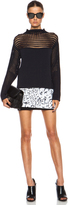 Thumbnail for your product : Helmut Lang Micro Grid Crop Polyamide-Blend Sweater
