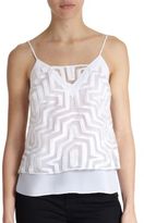 Thumbnail for your product : Milly Aztec Textured Layer Tank