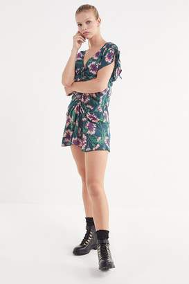 Urban Outfitters Julia Cinched V-Neck Mini Dress