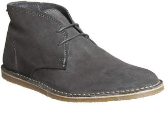 Office Giggle Chukka Boots Grey Suede