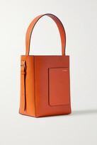 Thumbnail for your product : Valextra Secchiello Small Textured-leather Tote - Orange - one size