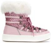Thumbnail for your product : Chiara Ferragni Lace-Up Embellished Boots