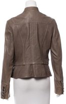 Thumbnail for your product : Karen Millen Leather Button-Up Jacket