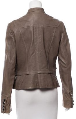 Karen Millen Leather Button-Up Jacket