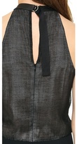 Thumbnail for your product : Tibi Halter Dress with Leather Collar