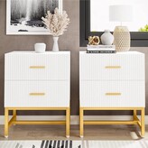 Thumbnail for your product : Farfarview Nightstand with 2 Drawer, Modern Bedside Table for Bedroom, Side Table