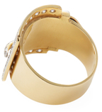 Thumbnail for your product : Janis Savitt 18K Yellow Gold & 1.06 Total Ct. Diamond Buckle Ring