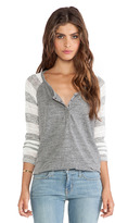 Thumbnail for your product : Splendid Rugby Pointelle Loose Knit Henley