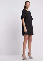 Thumbnail for your product : Emporio Armani Flowing Fabric Dress With Ruffled Sleeves