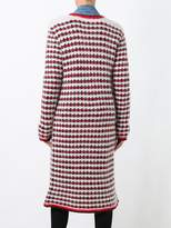 Thumbnail for your product : Moncler patterned knit long coat