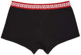 Thumbnail for your product : Versace Underwear Black and Red Greek Band Boxer Briefs