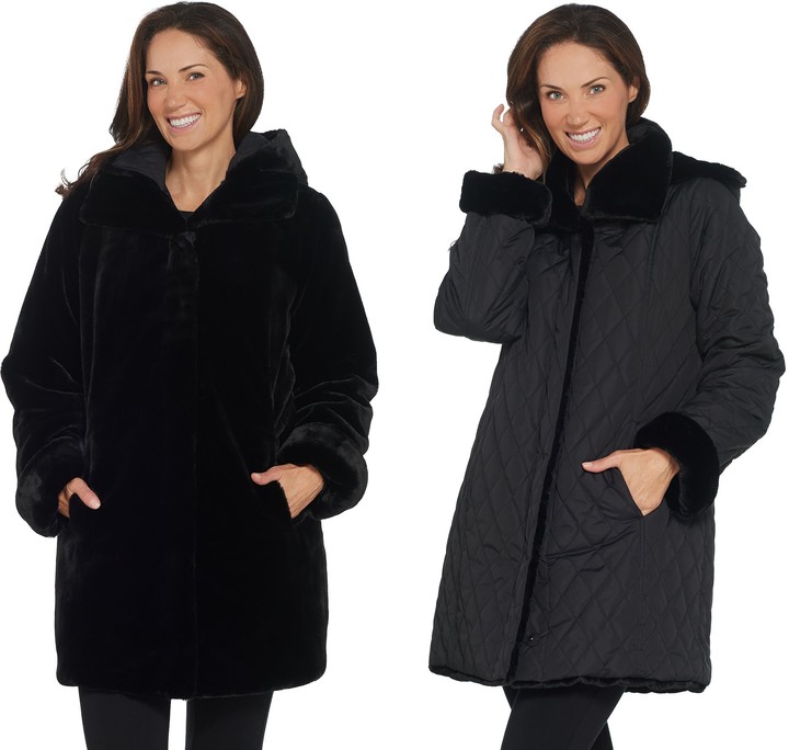 dennis basso reversible coat