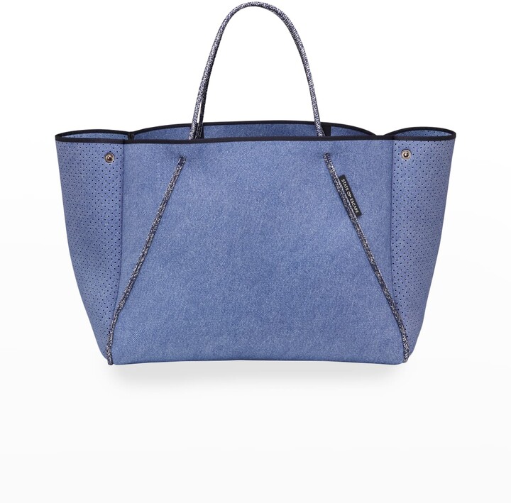State Of Escape Guise Perforated Tote Bag, Denim Fade - ShopStyle