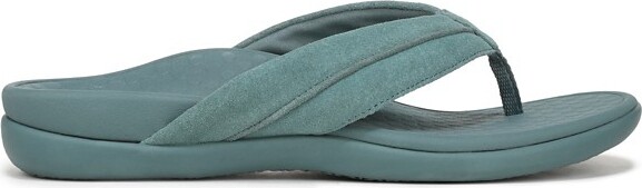 Women's Vionic Shore Flip Flop Sandals 12 Bodega Blue Suede