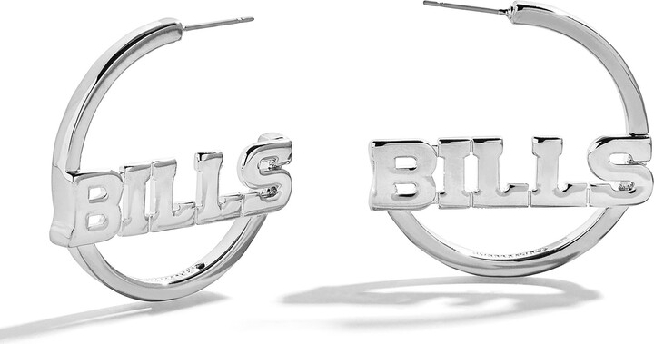 BaubleBar Buffalo Bills Wordmark Hoop Earrings
