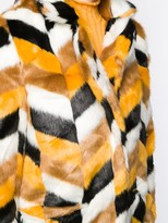 Thumbnail for your product : Apparis Camille faux-fur chevron coat