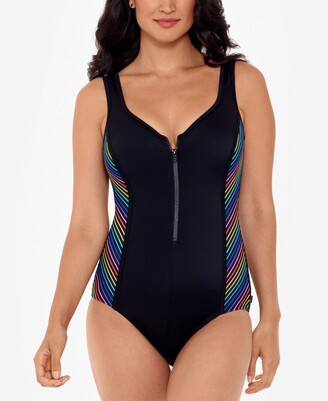 Reebok Our Zips Are Sealed Zipper One-Piece Swimsuit Women's Swimsuit