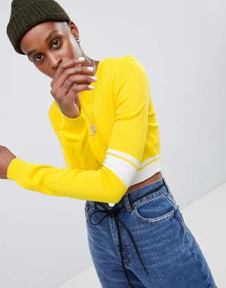 ASOS Design DESIGN Cropped Jumper With Tipping
