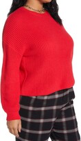 Thumbnail for your product : BP Cleo Crop Cotton Blend Crewneck Sweater