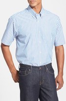 Thumbnail for your product : Cutter & Buck 'Reid' Short Sleeve Gingham Sport Shirt (Big & Tall)