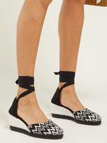 Thumbnail for your product : Castaner X Missoni Carina 60 Espadrille Wedges - Womens - Black White