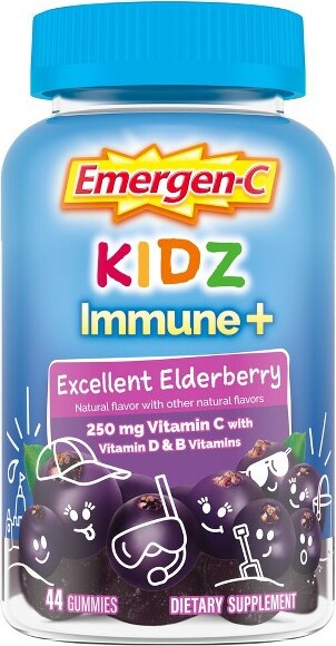 Emergen-C Emergen-CKidzImmunePlusElderberryGummySupplementforImmuneSupport,KidFriendlyFormula,44Count
